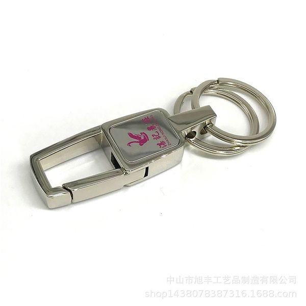 

key rings men's metal exquisite electroplating waist hanging key chain, Slivery;golden