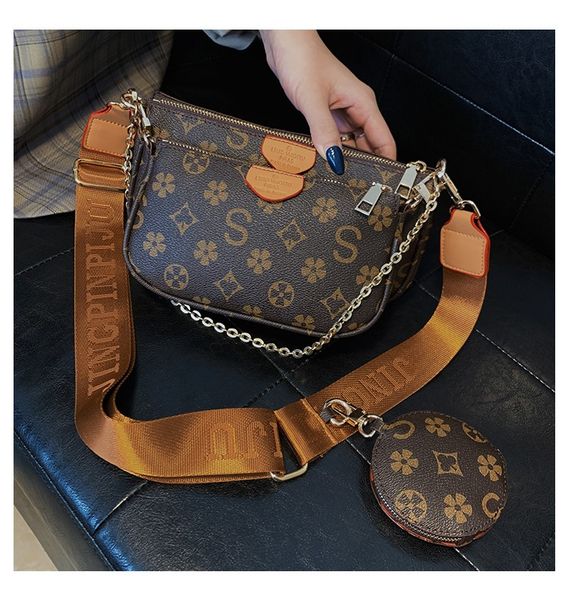 

women bags favorite leather fashion handbags multi pochette accessoires purses flower mini 3pcs crossbody shoulder bag