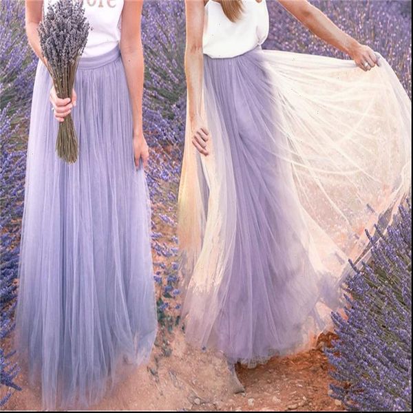 

lady new fashion pretty double layer chiffon lavender solid long skirt sundress skirt drop shipping, Black