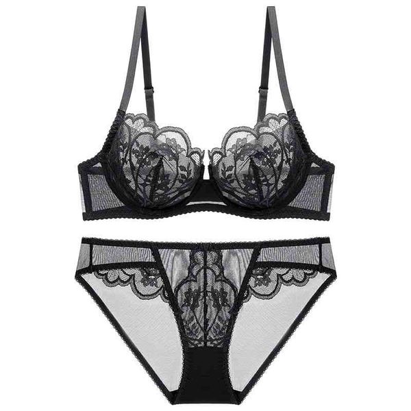 

bras sets 2021 lace no underwear ultra thin large set summer, Red;black