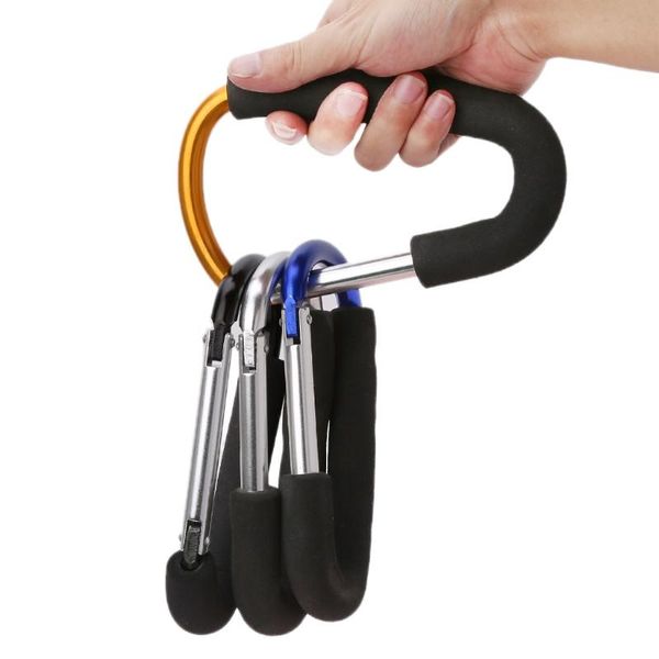 

cords, slings and webbing big sponge carabiner baby carriage hanger stroller handle shopping bag clip hook q22f