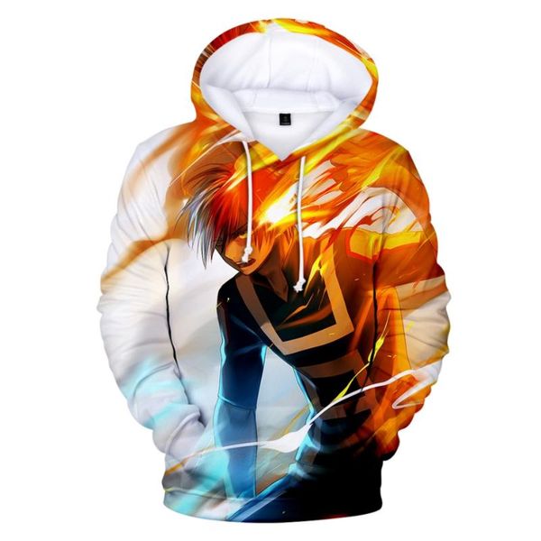 

men's hoodies & sweatshirts hip hop street 3d hoodie my hero academia japanese animation harajuku women's sweatshirt casual pullov, Black