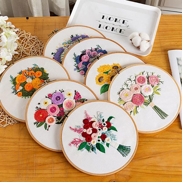 

other arts and crafts europe embroidery flower pattern handcraft needlework cross stitch kit diy cotton painting hoop home decor