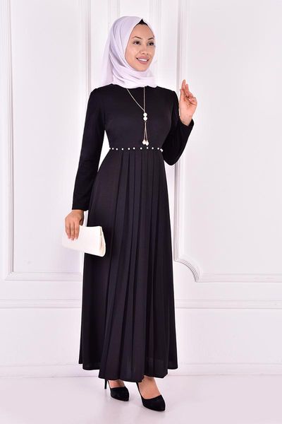 

ethnic clothing kolyeli elbise siyah asm2299, Red