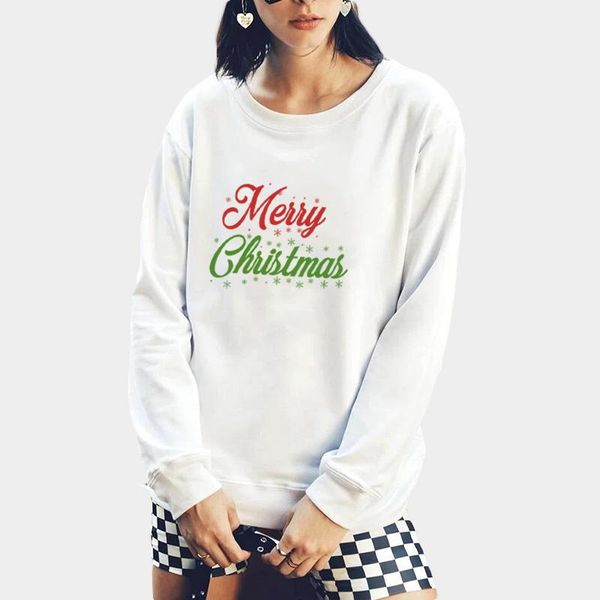 

women's hoodies & sweatshirts autumn women christmas pullovers long sleeve plus size loose casual letter print o-neck hip hop sport cl, Black