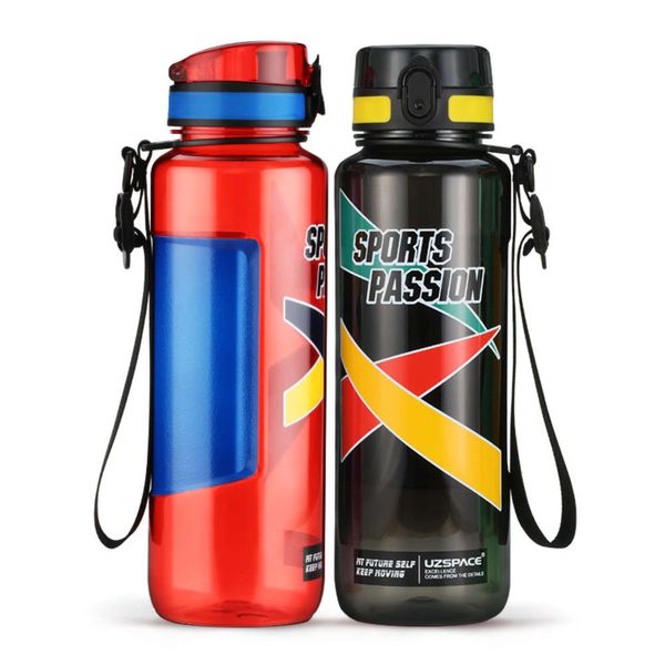 

sport water bottl large capacity male portable creative trend kettle outdoor fitns space plastic bottle