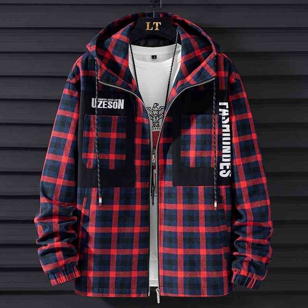 

black wall men's korean casual fashion handsome coat work clothes plaid jacket