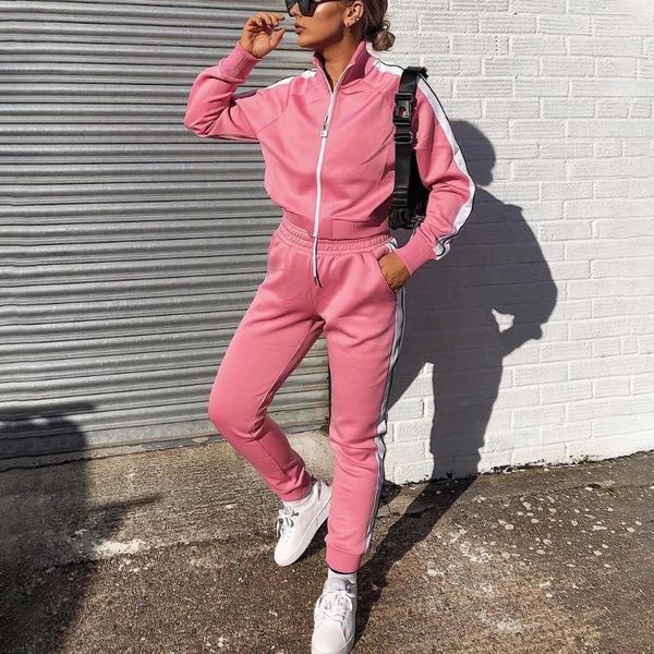 

two piece set tracksuit women pants sets female outfits spring autumn winter jogging suit sports wear tracksuits streetwear women's, Gray