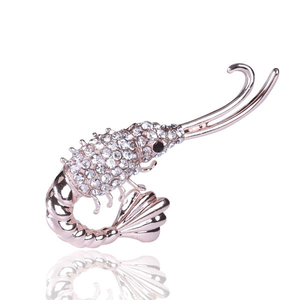 

factory personality small set drill shrimp brooch fashion creative cardigan coat clothing pin accessories lovely brooch accessories christma