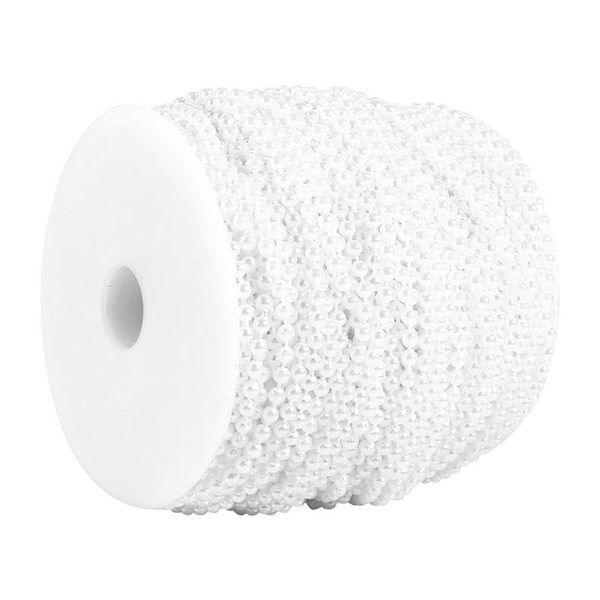 

chair covers white faux pearl beads string fishing line. wedding, hair, florist, crafts