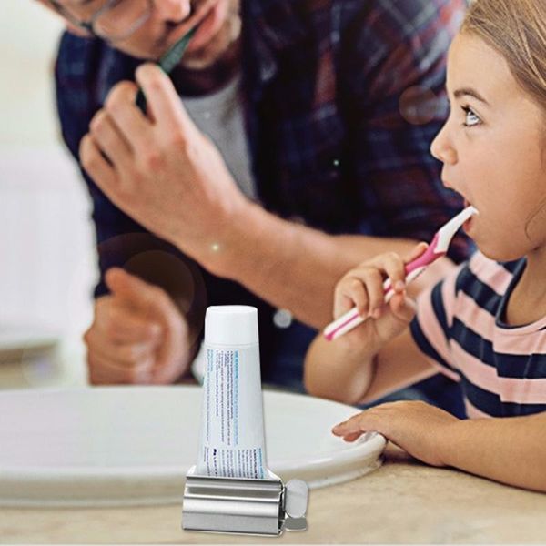 

toothbrush holders stainless steel toothpaste squeezer bathroom accessories set labor saving wringer home distributor holder for washroom