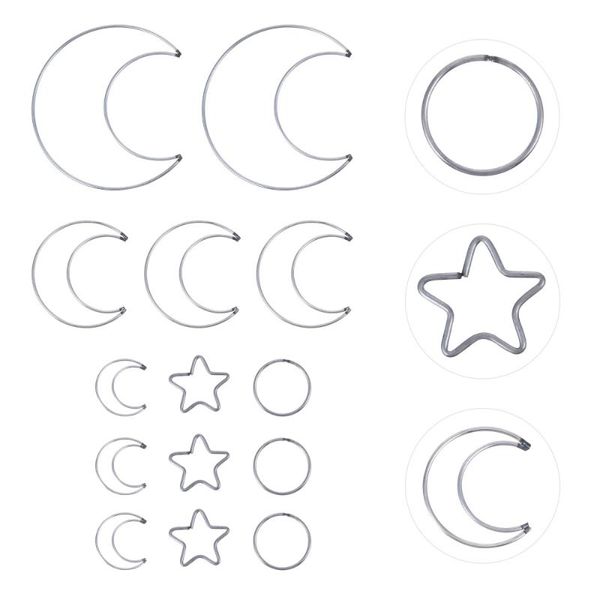 

20pcs dream catcher making star circle moon macrame hoop ring wall decoration