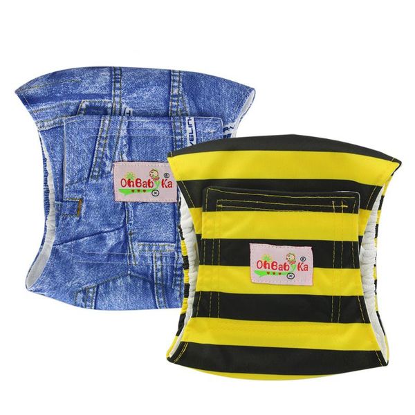 

cloth diapers ohbabyka washable reusable male dog diaper physiological sanitary shorts underwear pant for pet dogs nappy drop ship