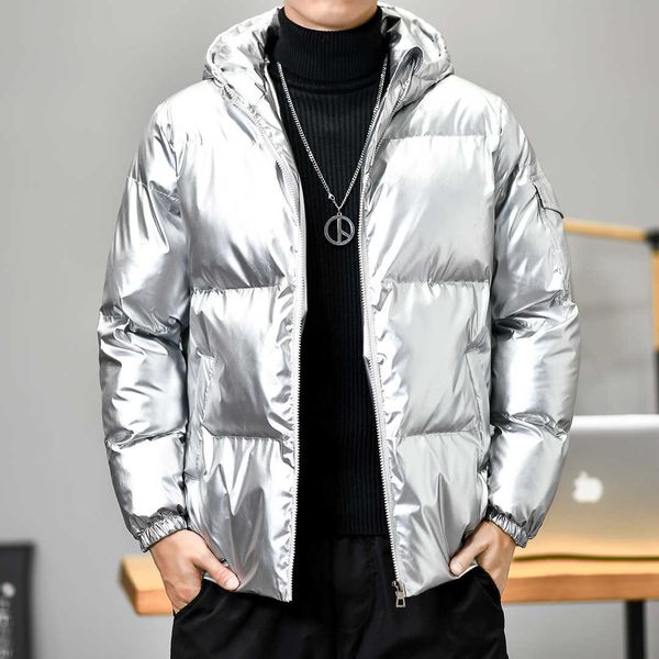 

cotton men's jacket, korean fashion, short velvet, silver gray, exposed face, Black