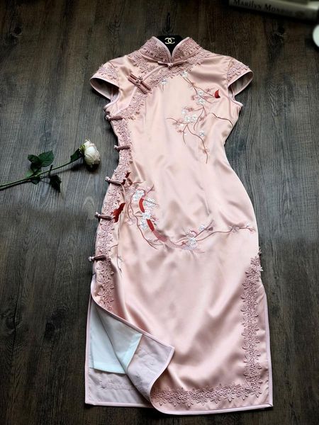 

ethnic clothing old shanghai cheongsam young improved version of girl fashion chinese style embroidery short spring and summer, Red