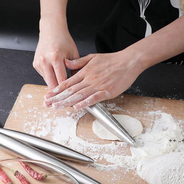 Paslanmaz Çelik Rolling Pin Mutfak Hamur Rulo Fırında Pizza Erişte Kurabiye Köfte Yapışmaz Yapışmaz Pişirme Aracı Eşyaları RRD11618