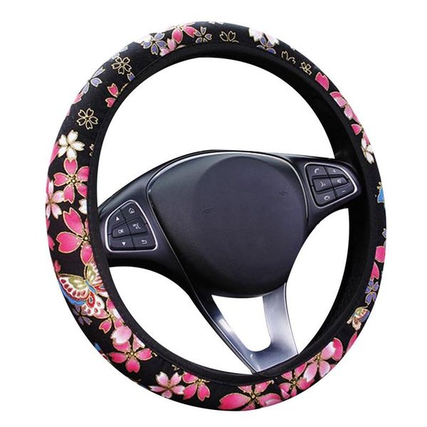 

steering wheel covers car cover skidproof auto steering-wheel anti-slip universal embossing leather car-styling