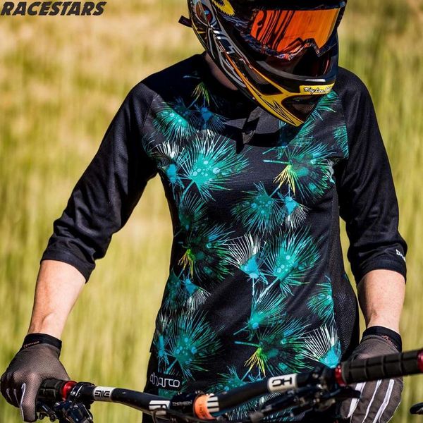 

dharco women downhill jerseys ladies mountain bike mtb shirts offroad dh motorcycle jersey motocross gear sportwear clothing, Black;red