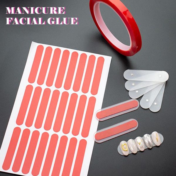 

nail gel 1 pack nails art diy tools double side adhesive glue fake display shelf polish decor for accessories, Red;pink
