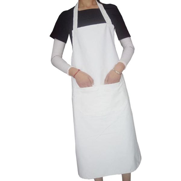 

aprons 2pcs white cooking apron long style sleeveless waterproof