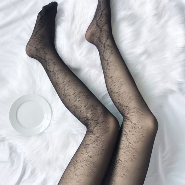 

women pattern nylon panty japanese mesh net stockings summer ultra-dunne ee core-lined side lolita female, Black;white