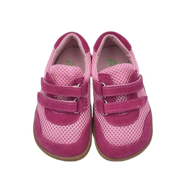

tipsietoes brand spring fashionable net breathable sports running shoes for girls and boys kids barefoot sneakers 211102, Black;red