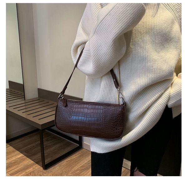 

women baguette leather shoulder bag fake brand alligator handbag hobos bag sling hand bag crossbody tote clutch desginer
