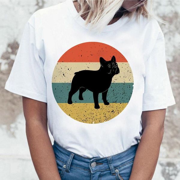 

new women dogs printed t-shirt kawaii cartoon female tee short sleeve summer harajuku graphic t-shirts clothes, White