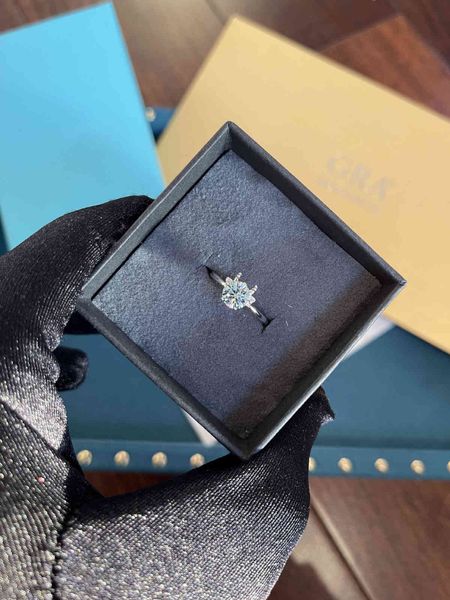 

ring t's ox head gra one mosan diamond open with pen and micro set s925 silver