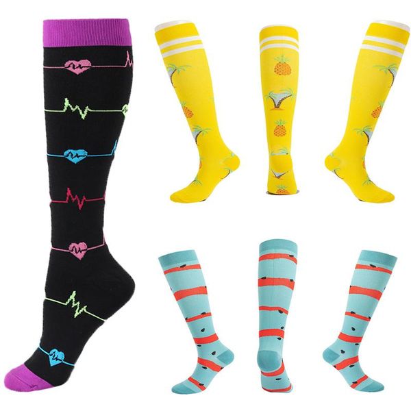 

men's socks 42 styles quality compression stockings cycling fit edema diabetes varicose veins running marathon, Black
