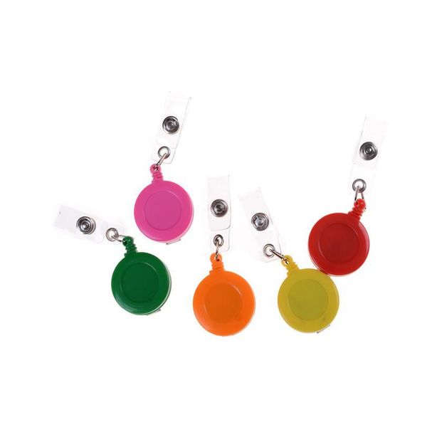 

1pcs mini casual badge reel retractable key ring id card holder clips random color 1 qylhfk