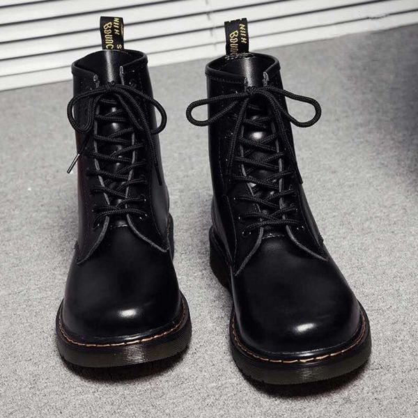 

martin high winter plush cotton middle england versatile tooling large black boots men's shoes, White;red