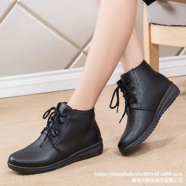 

boots 2021 women shoes woman platforms fashion breathable ladies, Black