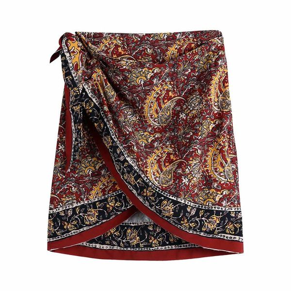 

skirts zredara 2021 european and american style fashion design women's summer print sarong skirt high waist, Black