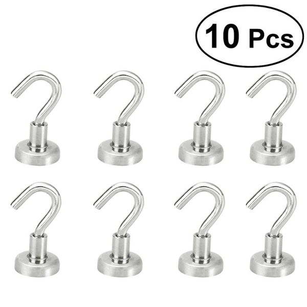 

hooks & rails 10 pcs super strong magnetic for storage and organization heavy duty hook holder
