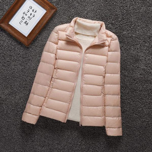 

women's jackets 2021 women jacket duck down filler female clothing ultra light thin spring/autumn feather ladies overcoat coats clothes, Black;brown