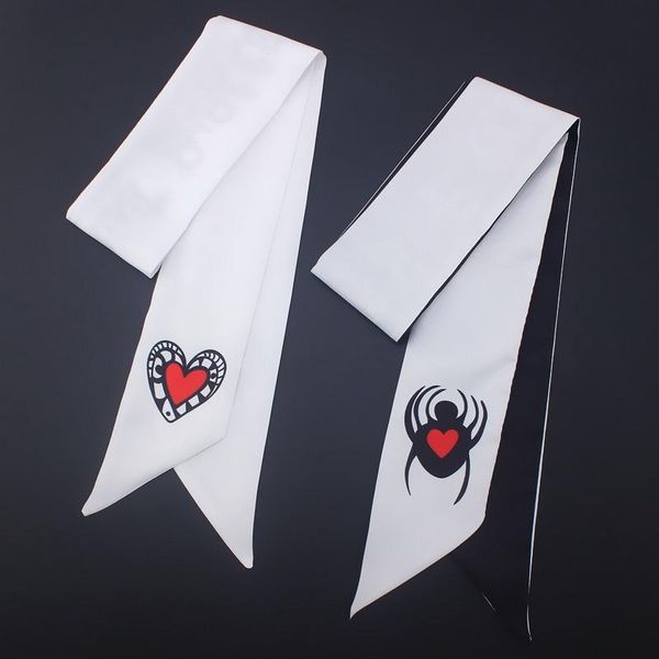

scarves white black pure color lady scarf neckerchief small ribbon narrow tie bags hijab headdress accessory gift, Blue;gray
