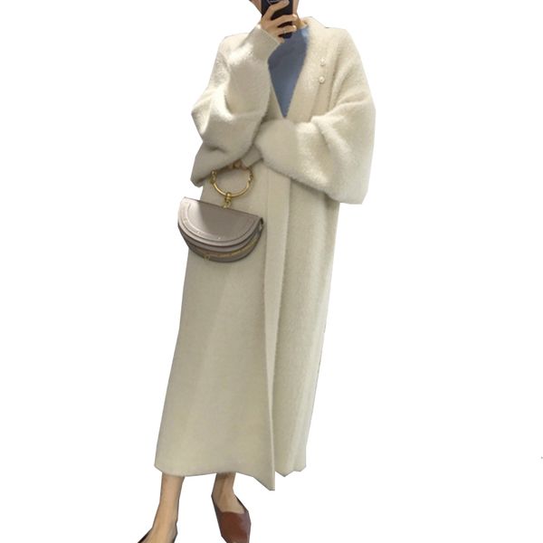 

2021 down collar design furry sleeve winter coat cardigans spot open women's poncho wqsv, White;black