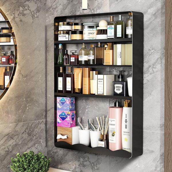 

hooks & rails nordic large capacity makeup wall shelves cosmetics commodity shelf wall-mounted of punch storage rack for toilet washing