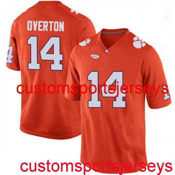 

stitched diondre overton clemson tigers orange ncaa football jersey custom any name number xs-5xl 6xl, Black