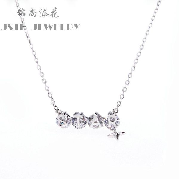 

chains jsth s925 sterling silver star zircon ins style is suitable for students to wear in summer with slimmer manufacturers' c54c0051