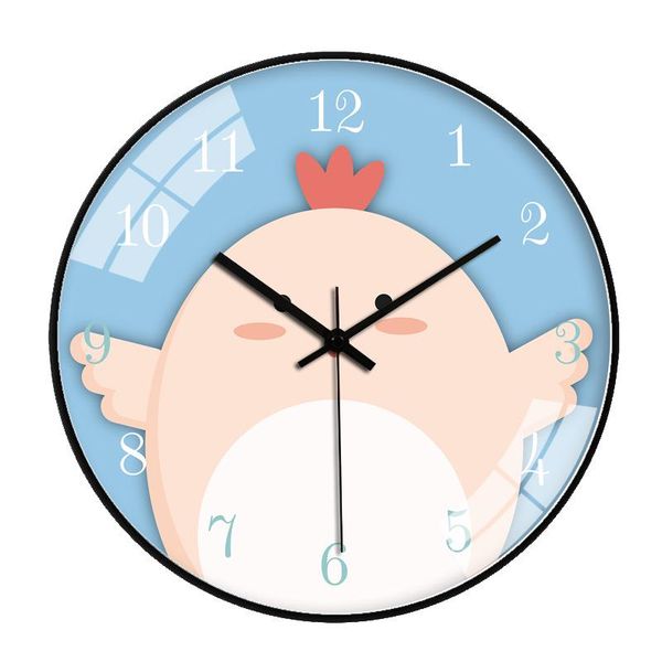 

wall clocks nordic simple cartoon clock silent classic creative kids art garden living room reloj mural home watch 60wc