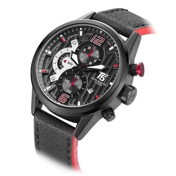 Mens Sports Watch Quartz Timer Luxury impermeável relógios relógios de pulseira Novos produtos de moda na Europa e na América