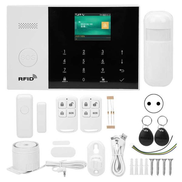 

alarm systems security home wifi+gsm+gprs 2.4in tft system anti-theft detector with sos button for surveillance