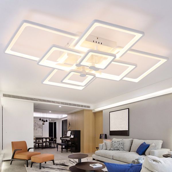 

2021 new moderno led candelabra lights to dining room kitchen white rectangle house hanging from ceiling lighting can be darkened pc6c