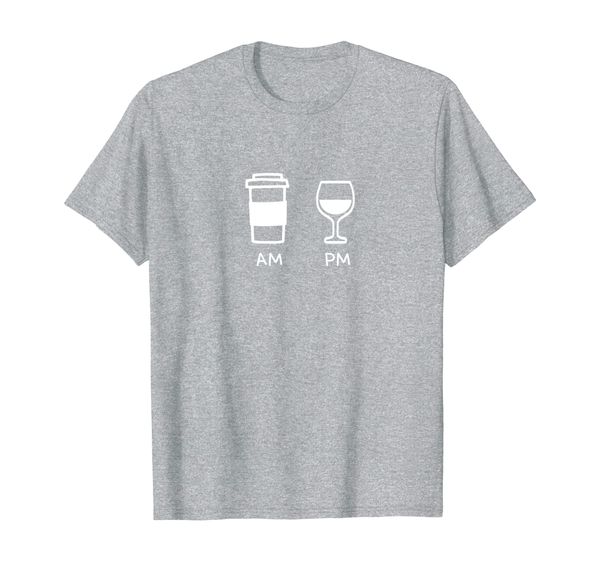 

big and tall am to pm coffee wine cocktail mojito rum coke t-shirt, White;black