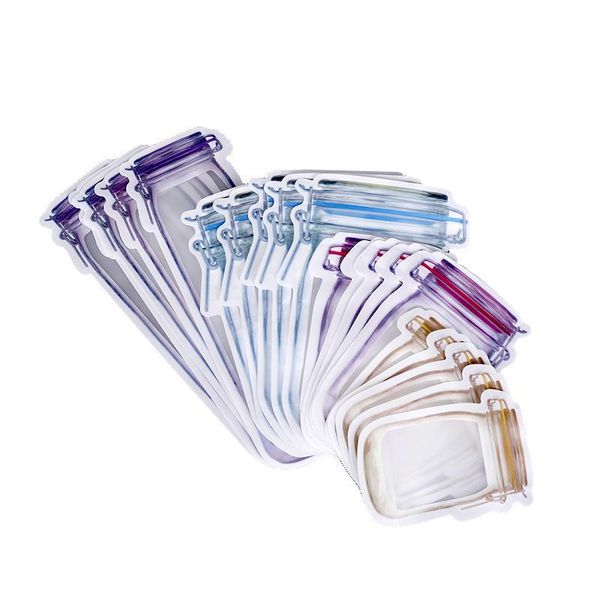 

1set vacuum fresh composite material kitchen organizer zipper sealed storage bags bottles bags self-sealing mason jar