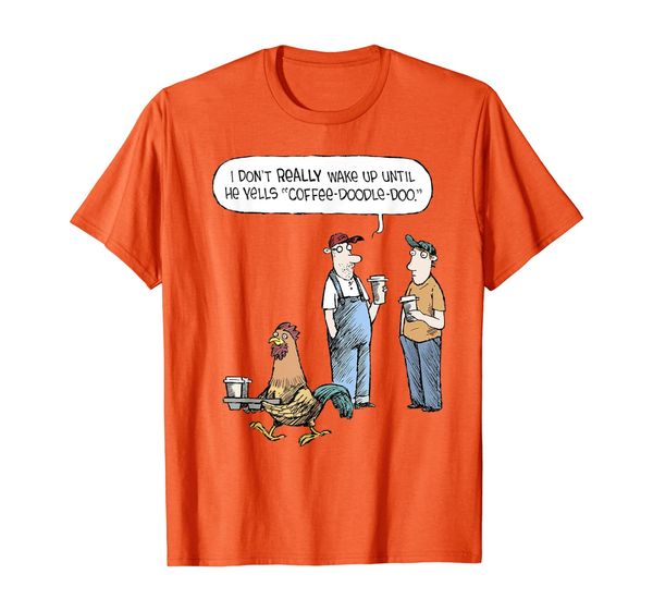 

speed bump chicken coffee delivery funny cartoon t-shirt, White;black