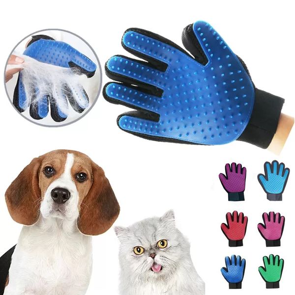 Haustier Katze Hund Pflege Handschuh Silikon Katzen Bürstenkamm Desjedding Haarentfernung Handschuhe Bürsten Hunde Bad Reinigungsmittel Tierkämme