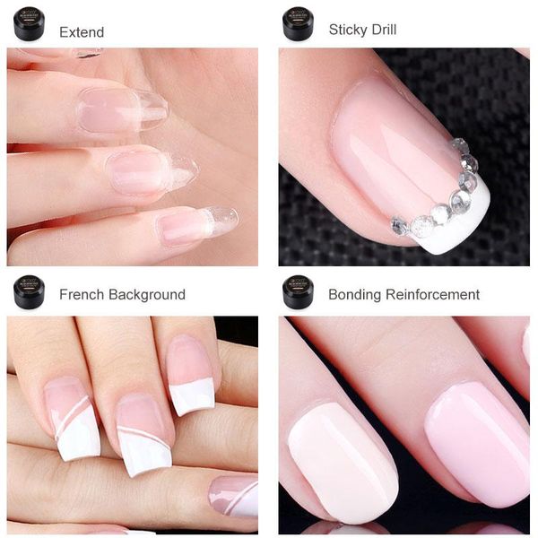 

nail gel 45g finger extension crystal, Red;pink